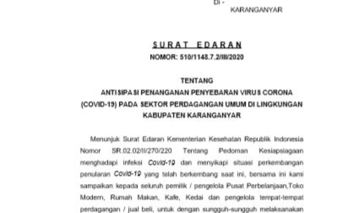 surat edaran corona dinas
