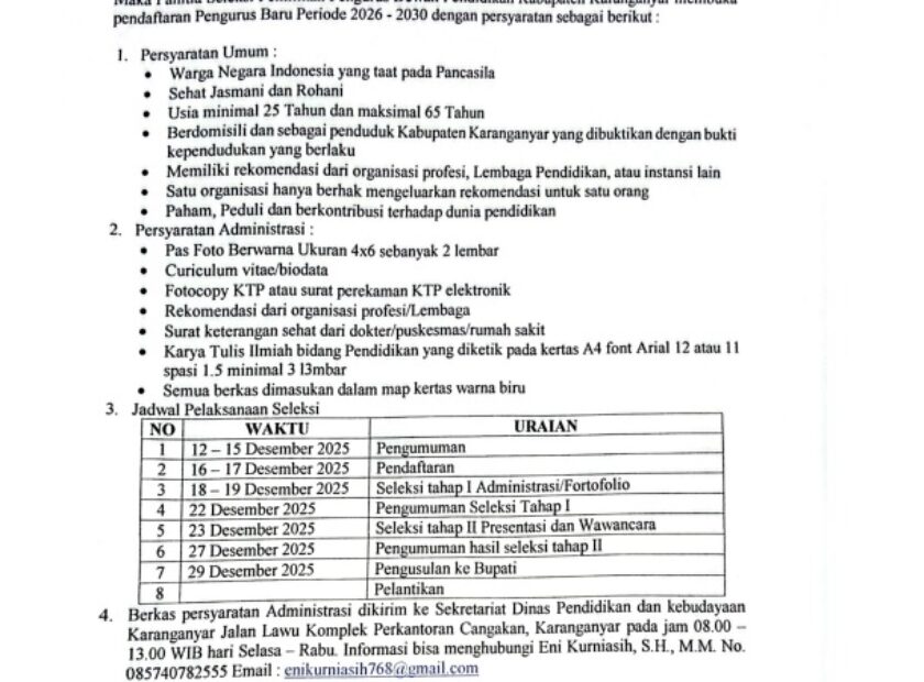 pengumuman dewan guru